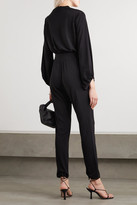 Thumbnail for your product : By Malene Birger Editha Draped Wrap-effect Stretch-jersey Jumpsuit - Black