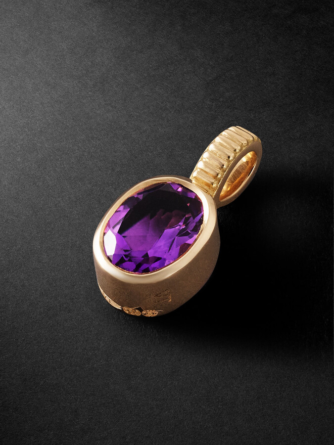 Viltier Magnetic Gold Amethyst Pendant