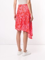 Thumbnail for your product : CK Calvin Klein Georgette stripe patterned skirt