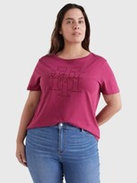 Thumbnail for your product : Tommy Hilfiger Curve Tonal Script Logo Organic Cotton T-Shirt