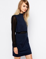 Thumbnail for your product : The Laden Showroom X Paisie Double Layer Shift Dress
