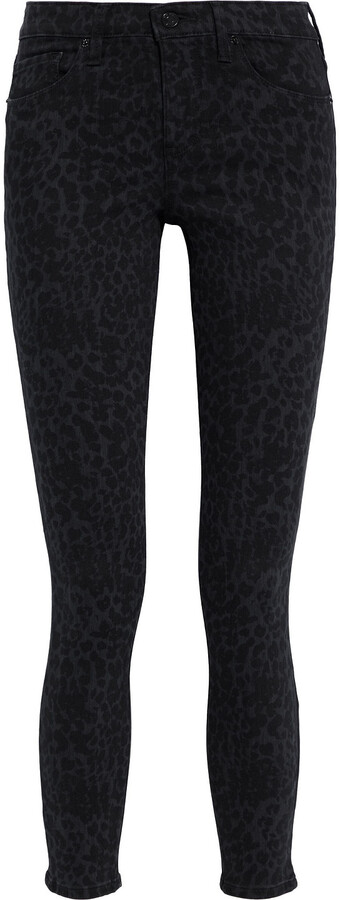 DKNY Cropped Leopard-print High-rise Skinny Jeans - ShopStyle