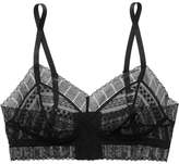 Thumbnail for your product : Else Lolita Striped Stretch-lace Soft Cup Bra