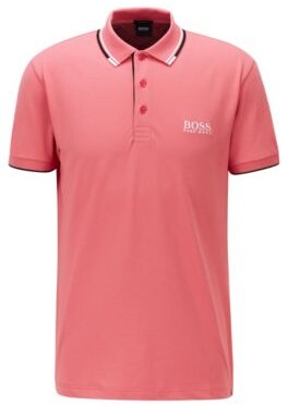 HUGO BOSS Active-stretch golf polo shirt with S.Cafe - ShopStyle