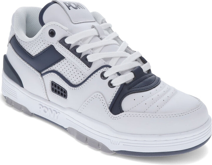 Pony Mens M100 Low Genuine Leather Premium Lace Up Athletic Sneaker Shoe