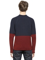 Thumbnail for your product : Dolce & Gabbana Color Block Ribbed Wool Sweater