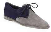 Thumbnail for your product : Manolo Blahnik Piloa Two-Tone Suede Oxfords