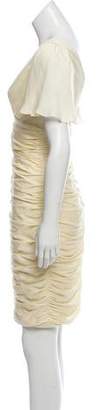 J. Mendel Ruched Knee-Length Dress