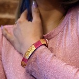 Thumbnail for your product : Gold & Honey 24K Gold Leaf Thin Lucite Bangle In Pink