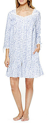 Eileen West Rose-Print Button-Front Robe