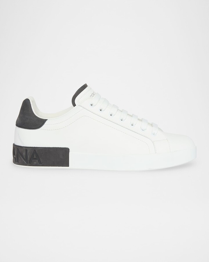 Dolce & Gabbana Men's Portofino Calfskin Low-Top Sneakers