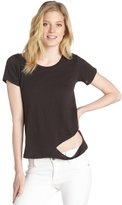 Thumbnail for your product : LnA black cotton torn hem detail 'Donaldson' t-shirt