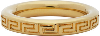 Versace Gold Thin Empire Greek Ring