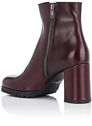 Barneys New York Women's Leather Ankle Boots - Wine