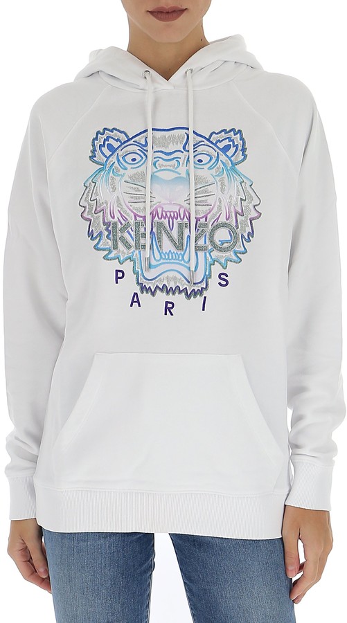 tiger embroidered hoodie