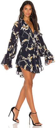 Shona Joy Curacao Tie Sleeve Mini Dress