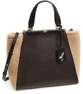 Thumbnail for your product : Diane von Furstenberg '440 Runaway' Genuine Shearling & Leather Tote