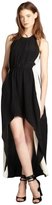 Thumbnail for your product : Gemma black and white silk sleeveless hi-low hem maxi dress