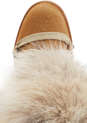 Chloé Wedge Boots with Fur