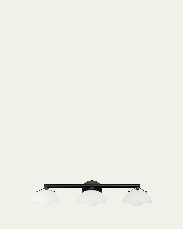 Studio M Mat Sanders design from Domain 3-Light Wall Sconce - Frost/Black