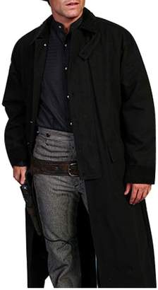 Scully Western Jacket Mens Canvas Duster Button Front XL Black RW107