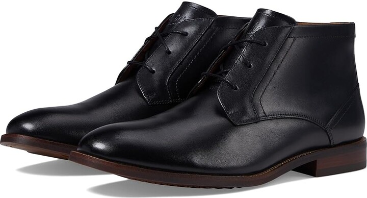 Florsheim Rucci Plain Toe Chukka Boot Men's Shoes Black Smooth : 9.5 M (D), Leather
