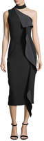 Thumbnail for your product : Cushnie Ruffled One-Shoulder Midi Dress