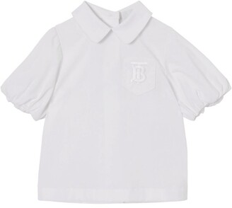 Burberry Kids Monogram-Embroidered Blouse (3-14 Years)
