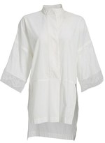 Thumbnail for your product : Women's Victor Alfaro Stripe Cotton High/low Shirt With Lace Trim