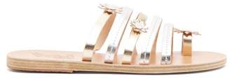 Ancient Greek Sandals X Fabrizio Viti Victoria Leather Sandals - Womens - Silver Gold