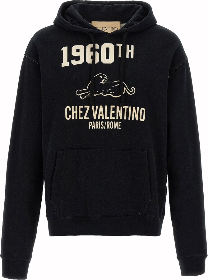 Valentino Garavani Printed Hoodie Sweatshirt Black