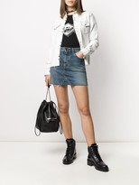 Thumbnail for your product : Saint Laurent Raw Edge Denim Mini Skirt