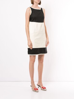 Chanel Pre Owned 2007 Two-Tone Shift Dress