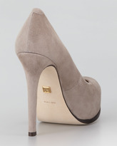 Thumbnail for your product : K. Jacques Irina Suede Platform Pump, Gray