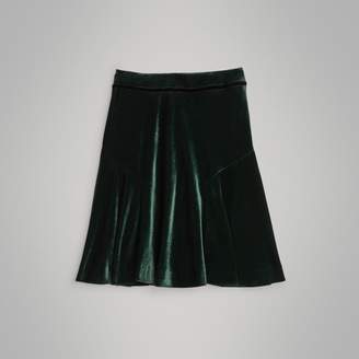 Burberry Childrens Velvet Flared Skirt