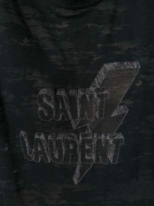 Saint Laurent devoré lightning bolt T-shirt