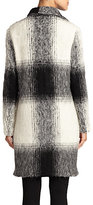 Thumbnail for your product : DKNY Draped Ombré Plaid Coat