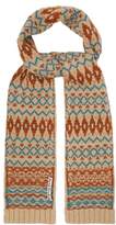 Thumbnail for your product : Acne Studios Fair Isle Wool Scarf - Womens - Blue