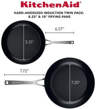 KitchenAid Hard Anodized Induction Nonstick Saucepan with Lid 2 Quart Matte Black