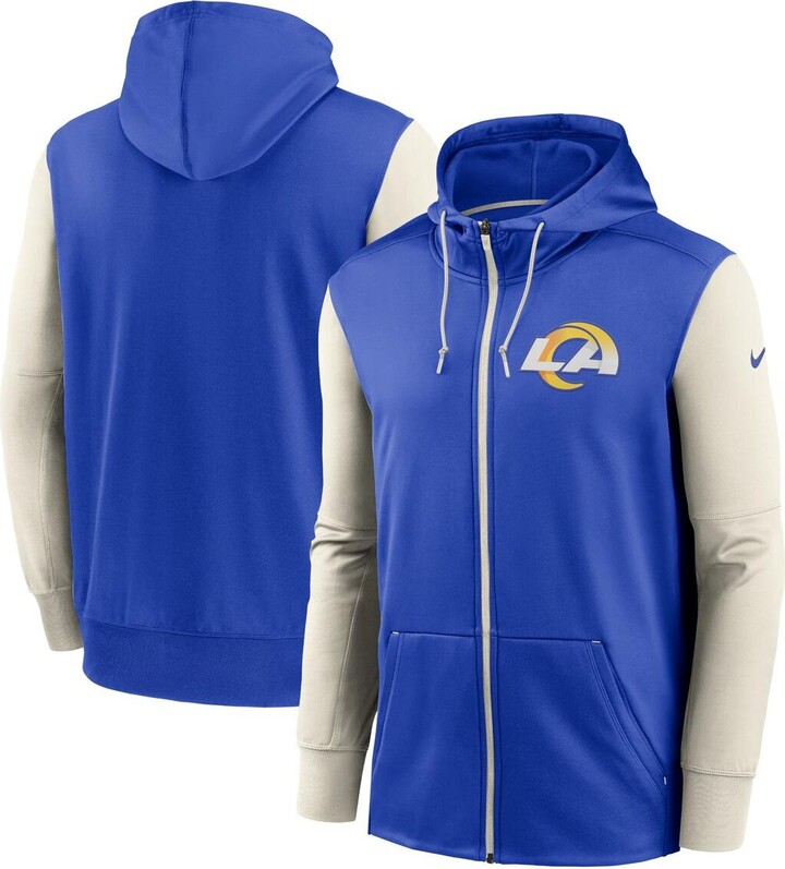 Men's Nike Royal Los Angeles Rams Performance Full-Zip Hoodie