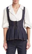 Thumbnail for your product : Rosie Assoulin Denim Scoopneck Top