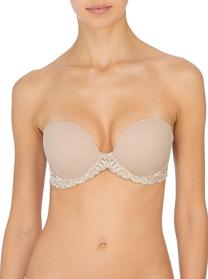 Natori Women's Feathers Plunge Strapless Bra - Black - Size 32DD