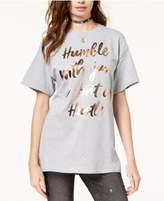 Thumbnail for your product : Hybrid Juniors' Oversized Metallic Graphic T-Shirt