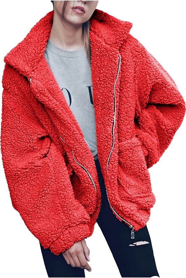 teddy jacket red