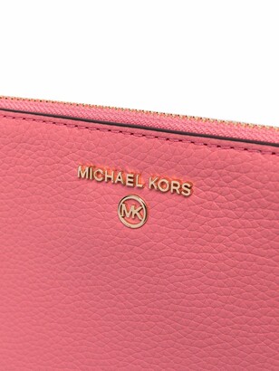 MICHAEL Michael Kors Logo-Plaque Leather Clutch Bag