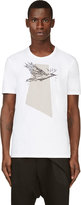Thumbnail for your product : Maison Martin Margiela 7812 Maison Martin Margiela White & Beige Text Bird T-Shirt
