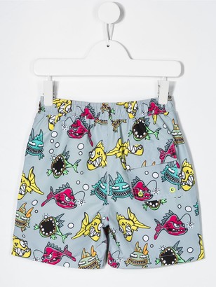 Stella McCartney Kids Fish Print Swimming Shorts