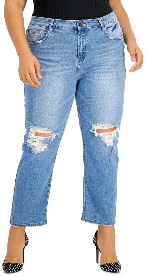 Damen Plus Size Destroyed Jeans 8361 Ital-design