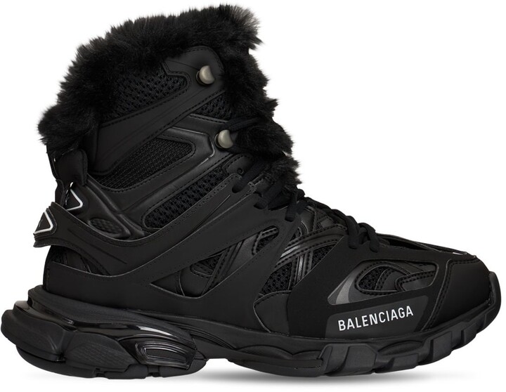 Balenciaga Track Hike faux fur sneakers - ShopStyle