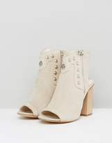 Thumbnail for your product : Glamorous Stud Peeptoe Heeled Ankle Boots